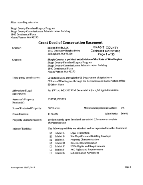 Farmland Legacy Program easement